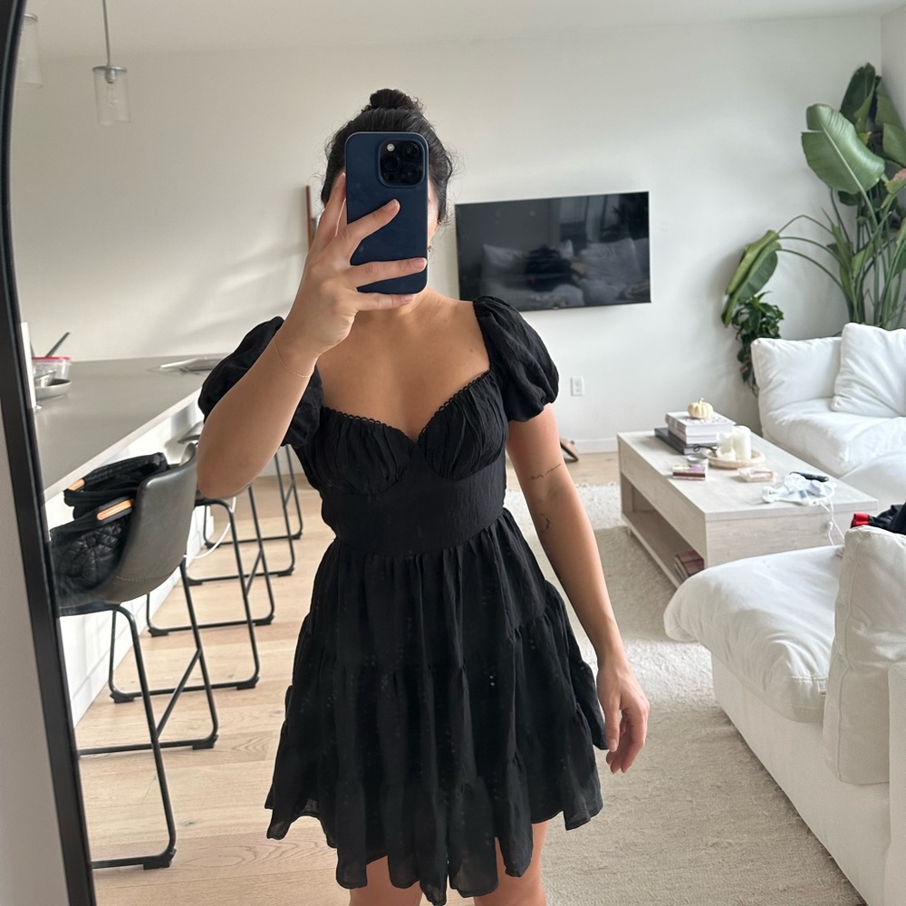 Princess Polly black flowy dress